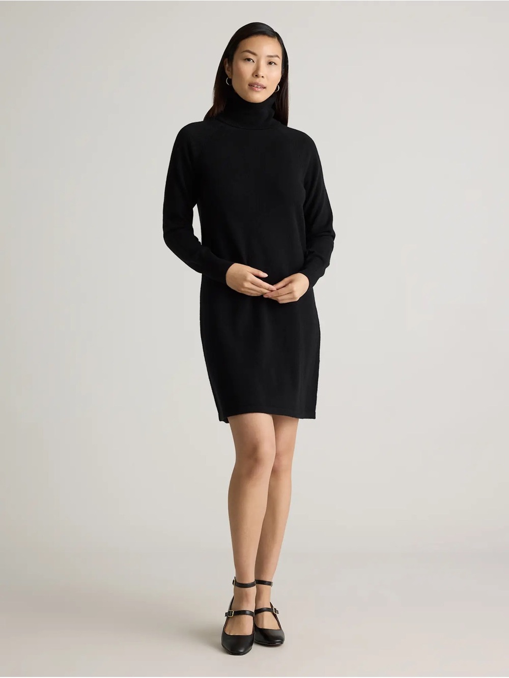 Quince Mongolian Cashmere Turtleneck Sweater Dress M Medium NWT